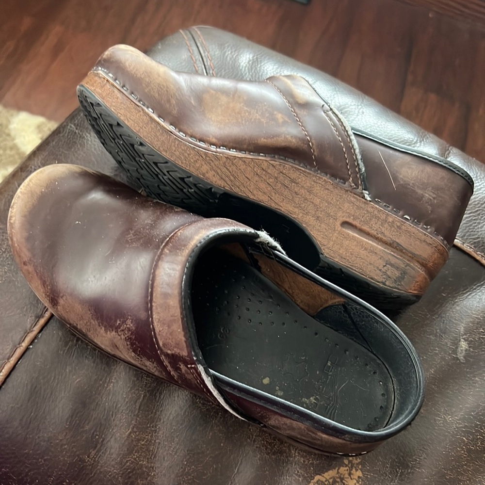 Brown Dansko clogs